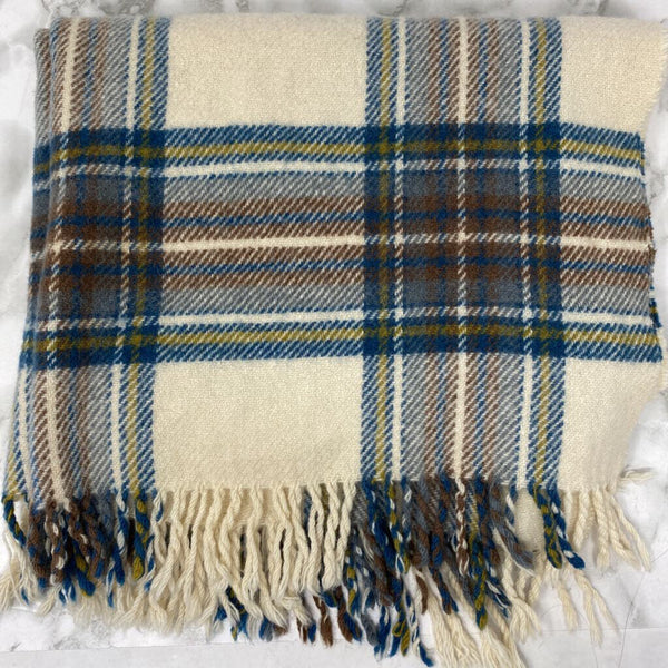 WOMEN'S SCARF/SHAWL cream blue