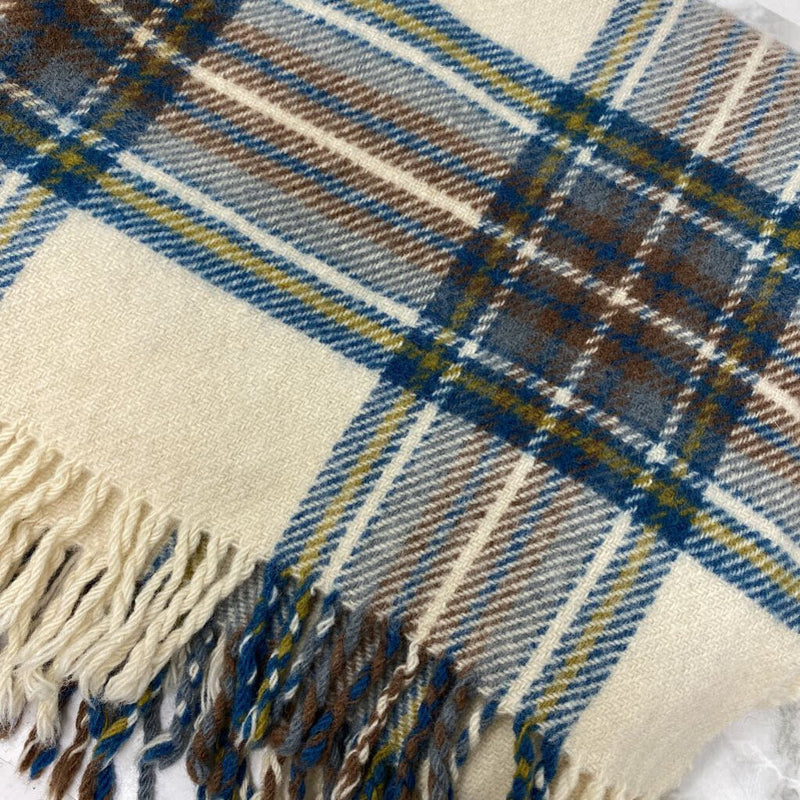 WOMEN'S SCARF/SHAWL cream blue
