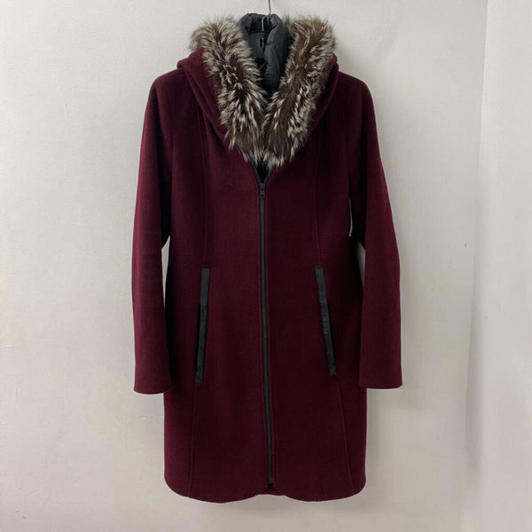 SOIA & KYO WOMEN'S COAT burgundy L