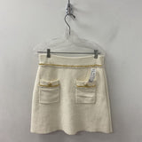MAJE WOMEN'S SKIRT cream gold S
