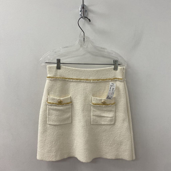 MAJE WOMEN'S SKIRT cream gold S