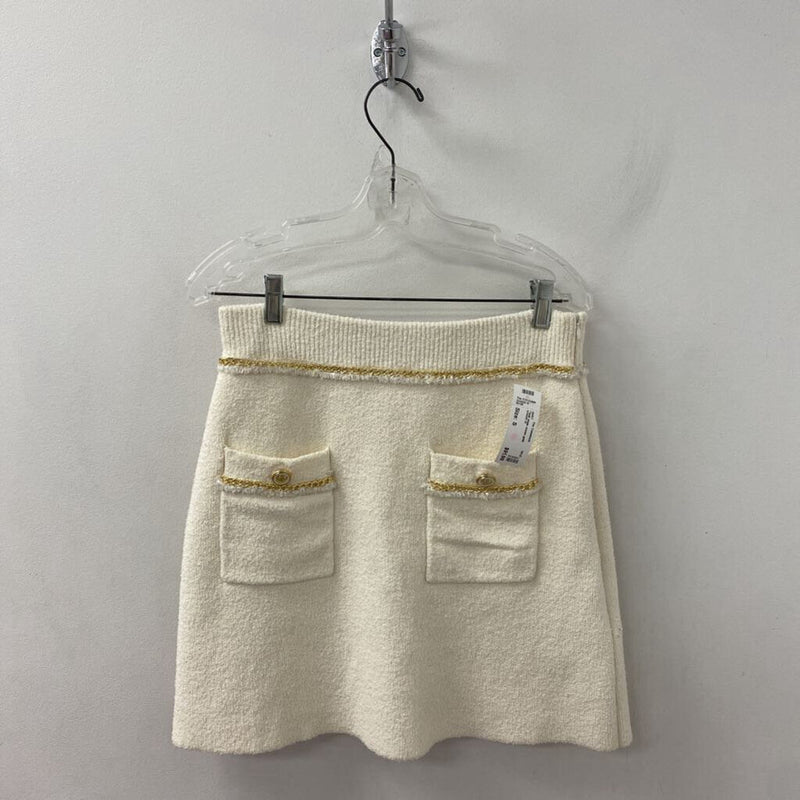 MAJE WOMEN'S SKIRT cream gold S