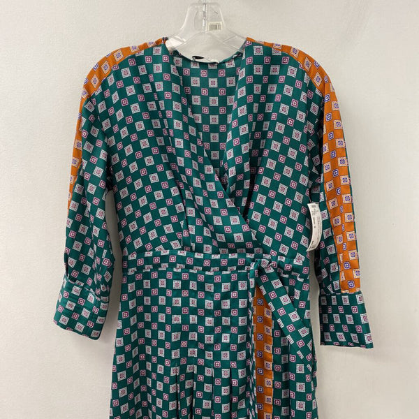 SANDRO WOMEN'S DRESS green orange S