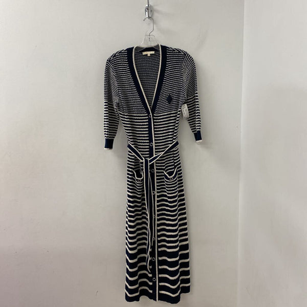MAJE WOMEN'S DRESS navy cream M/3