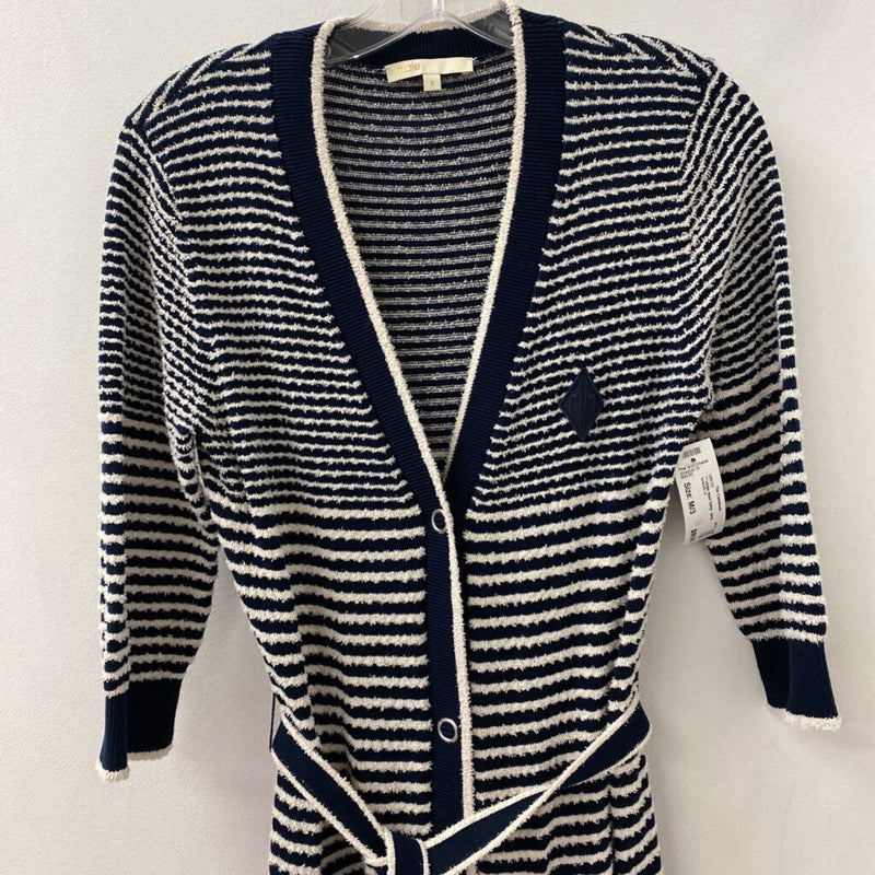 MAJE WOMEN'S DRESS navy cream M/3