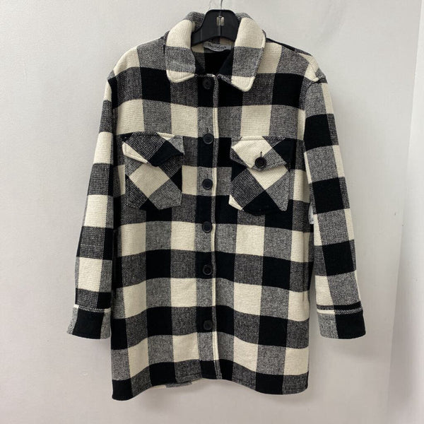 THURSDAYS WOMEN'S BLAZER/JACKET black white mix M