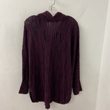 NIC+ZOE WOMEN'S PLUS TOP plum black mix 1X