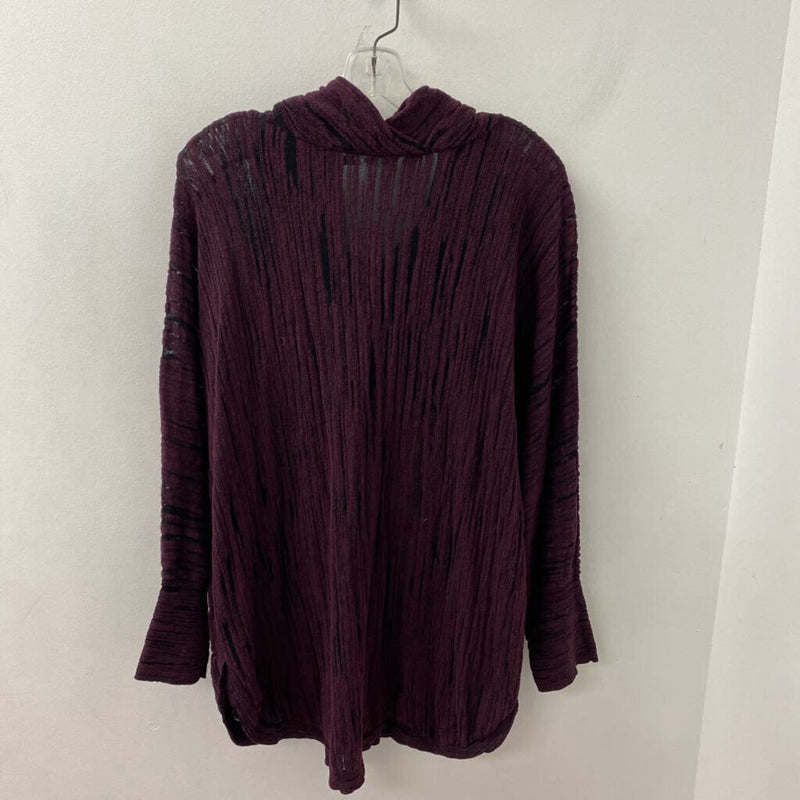 NIC+ZOE WOMEN'S PLUS TOP plum black mix 1X