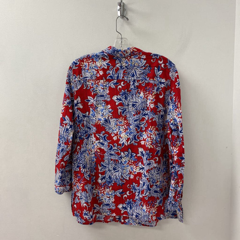 TRIBAL WOMEN'S BLOUSE/SHIRT red blue white mix XL