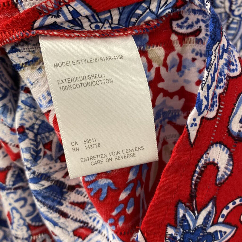 TRIBAL WOMEN'S BLOUSE/SHIRT red blue white mix XL