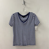 TOMMY HILFIGER WOMEN'S T-SHIRT blue white mix L