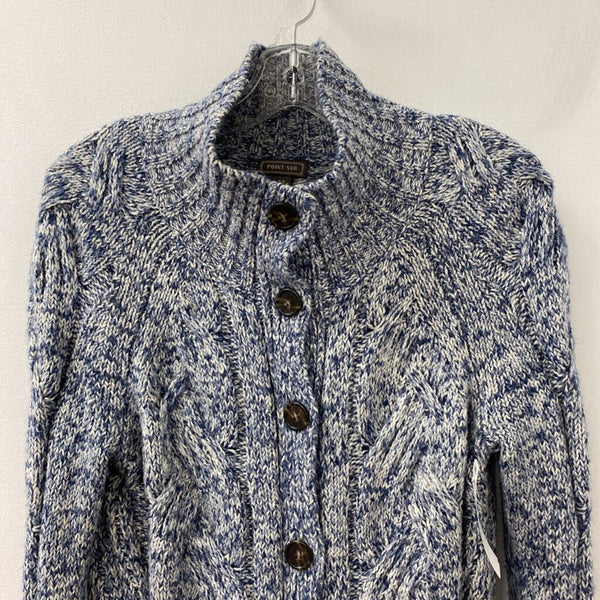 POINT SUR WOMEN'S CARDIGAN blue white mix XS