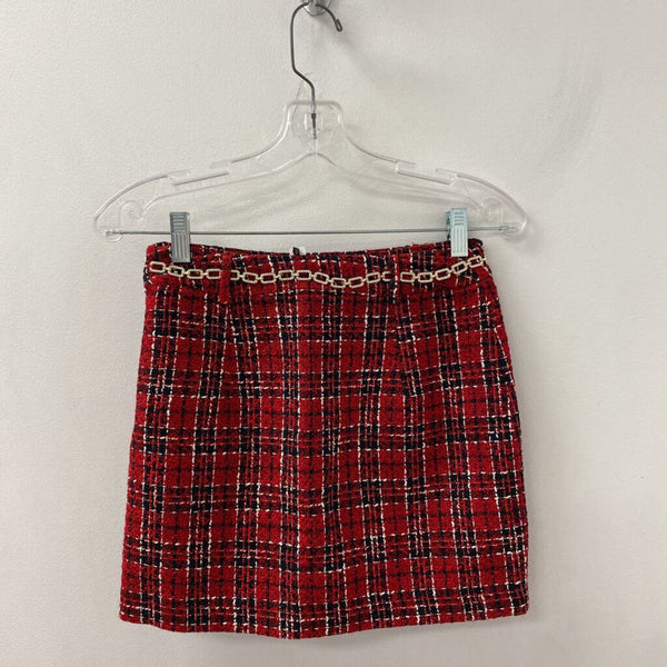 MANGO/MNG WOMEN'S SKIRT red navy mix XS