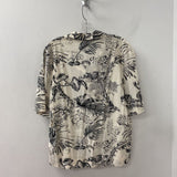 COS WOMEN'S BLOUSE/SHIRT off white black mix XL