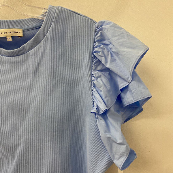 WOMEN'S PLUS TOP blue XXL