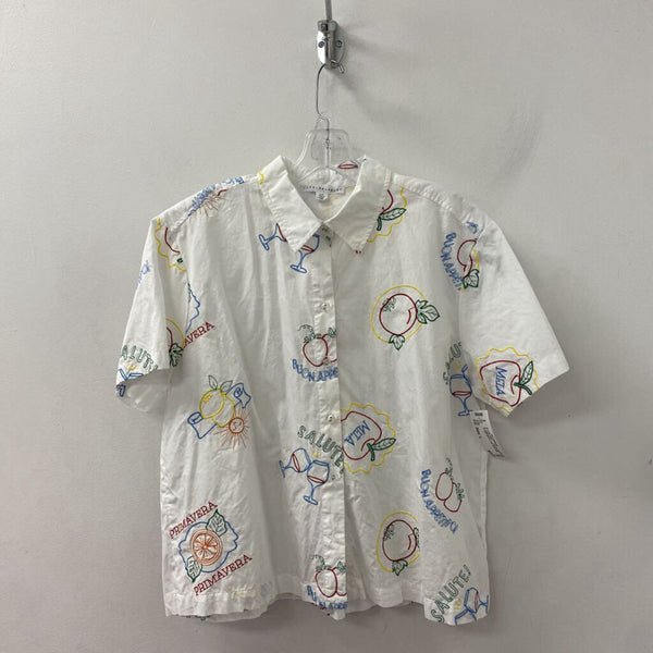 jane and delancey WOMEN'S BLOUSE/SHIRT white multi mix L