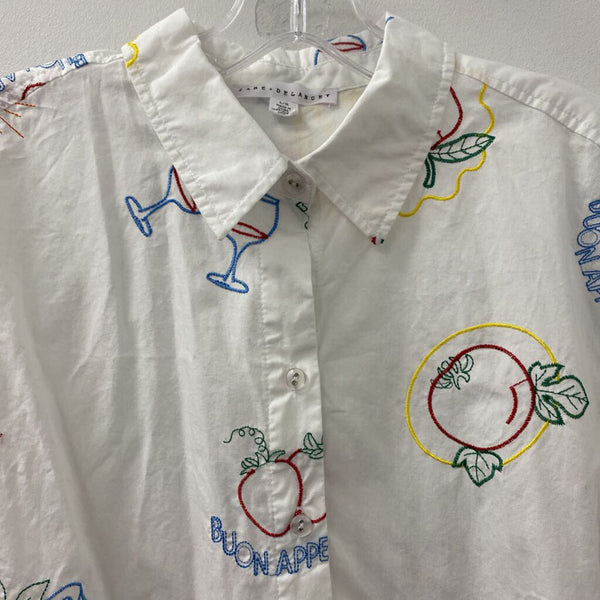 jane and delancey WOMEN'S BLOUSE/SHIRT white multi mix L
