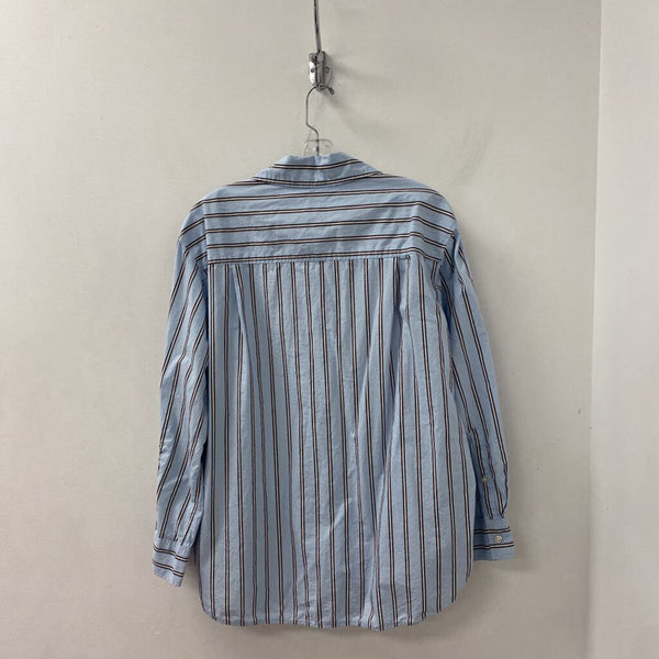 H&M WOMEN'S BLOUSE/SHIRT blue brown mix M
