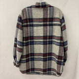 ROOTS WOMEN'S COAT grey plaid XL