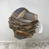 WOMEN'S HAT camel grey plaid