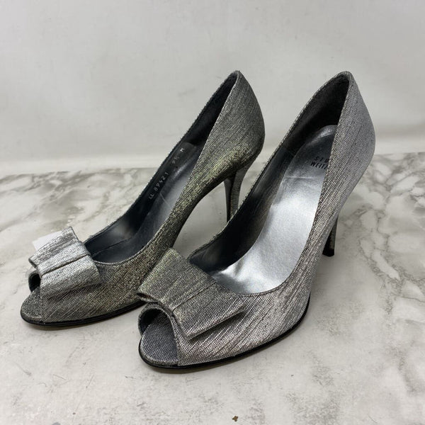 STUART WEITZMAN WOMEN'S HEELS silver 9.5