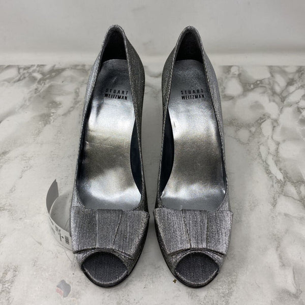 STUART WEITZMAN WOMEN'S HEELS silver 9.5
