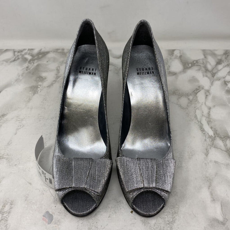 STUART WEITZMAN WOMEN'S HEELS silver 9.5