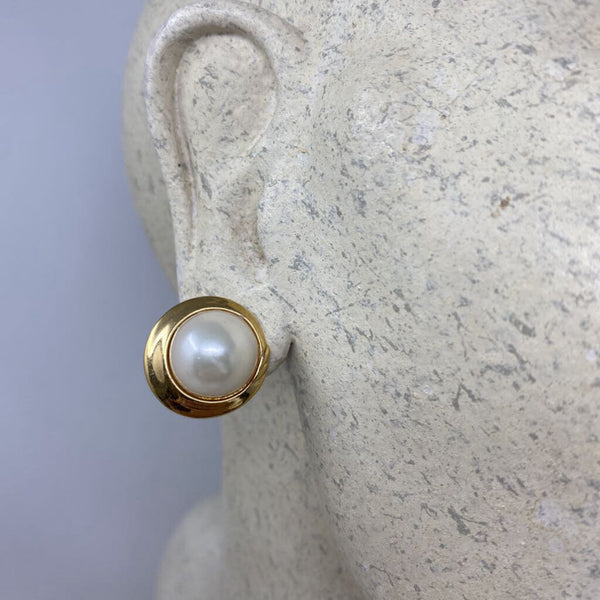WOMEN'S EARRINGS gold pearl