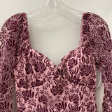 ADELYN RAE WOMEN'S DRESS pink burgundy mix S