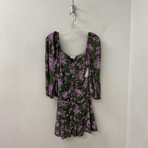 UMGEE WOMEN'S DRESS green purple mix M