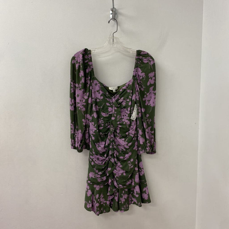 UMGEE WOMEN'S DRESS green purple mix M