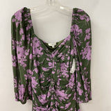 UMGEE WOMEN'S DRESS green purple mix M