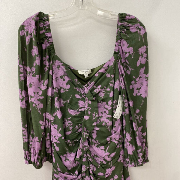 UMGEE WOMEN'S DRESS green purple mix M