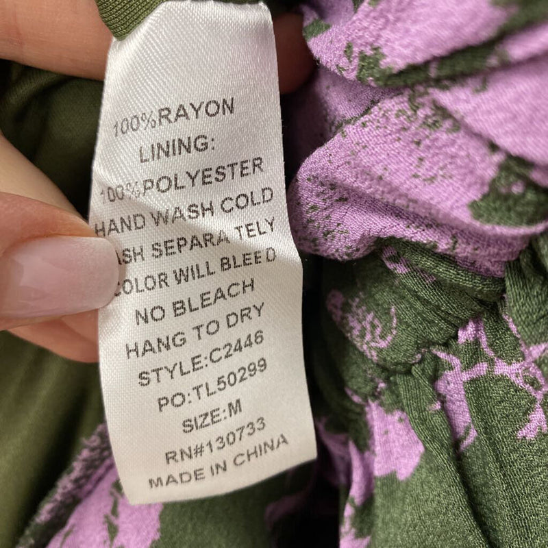 UMGEE WOMEN'S DRESS green purple mix M