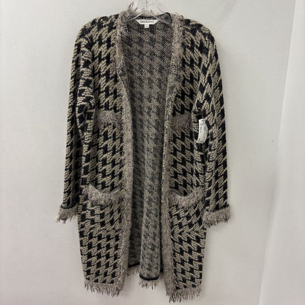 DAVI&DANI WOMEN'S CARDIGAN black taupe mix S