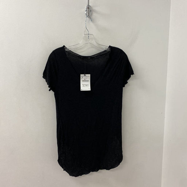 ZARA WOMEN'S T-SHIRT black S