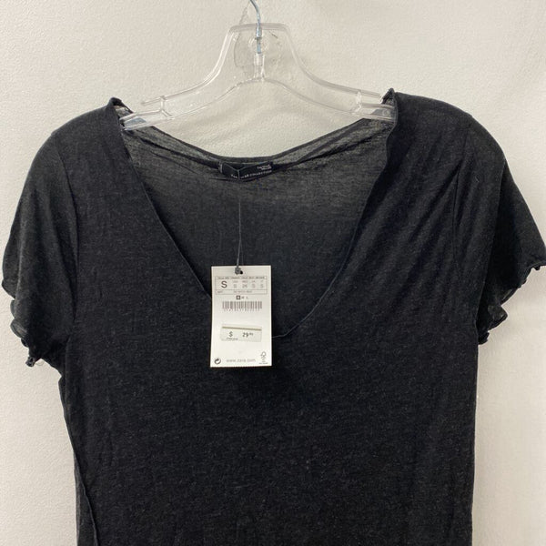 ZARA WOMEN'S T-SHIRT black S