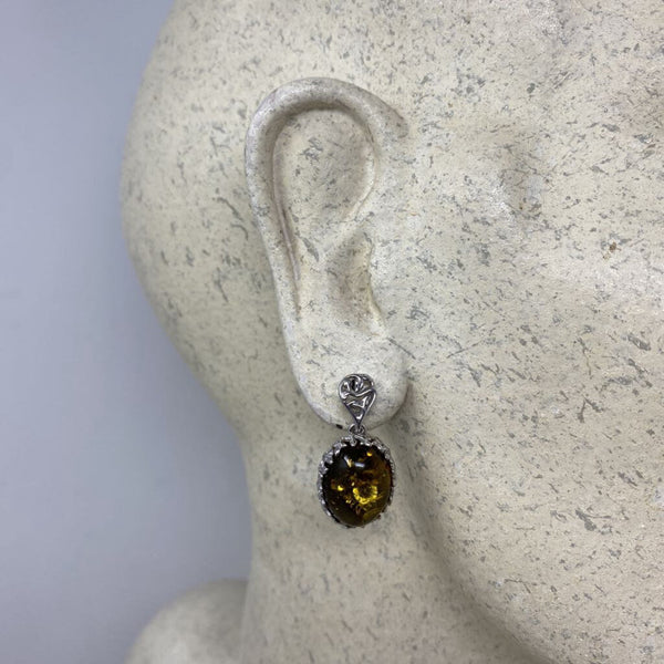 925 WOMEN'S EARRINGS olive silver