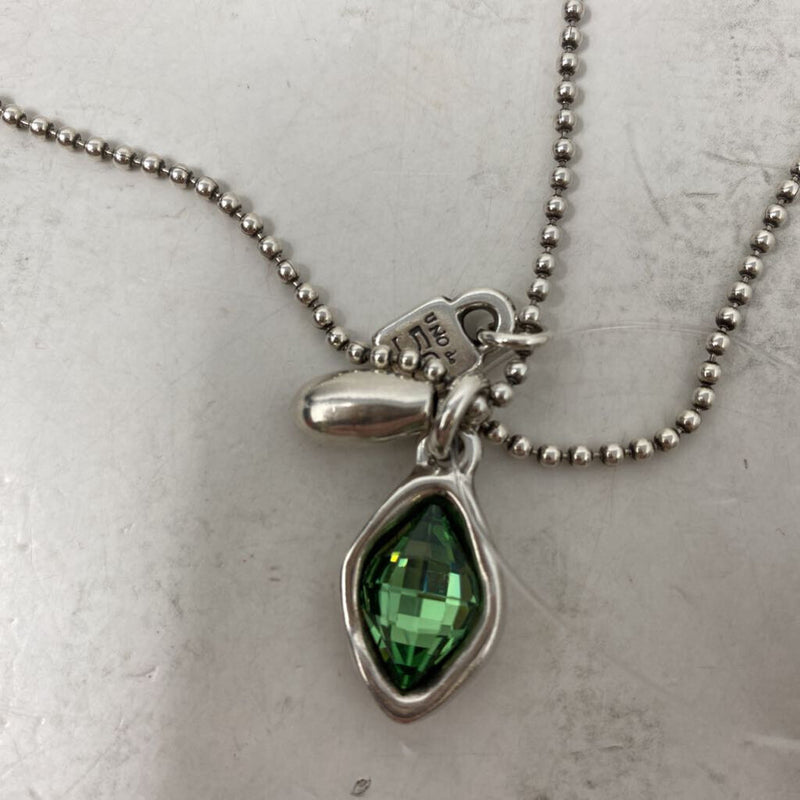UNO DE 50 WOMEN'S NECKLACE silver green mix