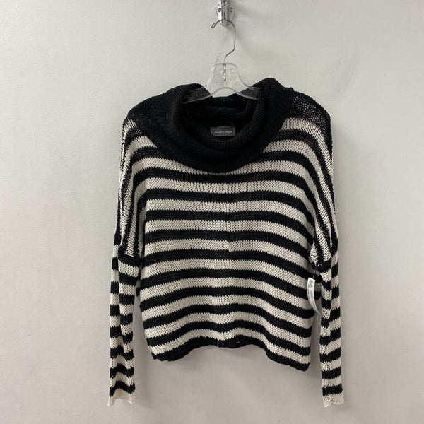 WOODEN SHIPS WOMEN'S SWEATER black white mix XS