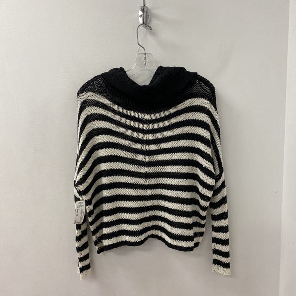 WOODEN SHIPS WOMEN'S SWEATER black white mix XS