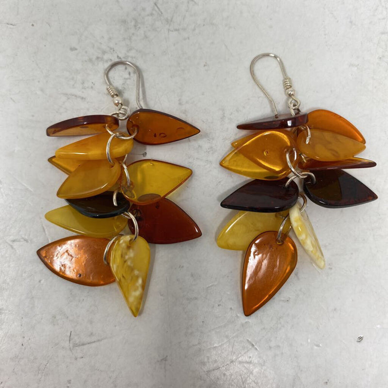 WOMEN'S EARRINGS brown orange yellow