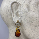 925 WOMEN'S EARRINGS amber gold