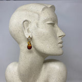 925 WOMEN'S EARRINGS amber gold