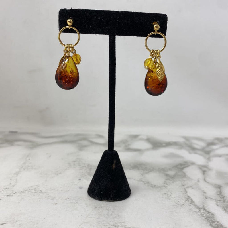 925 WOMEN'S EARRINGS amber gold