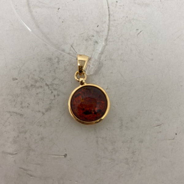 925 WOMEN'S PENDANT dark amber gold