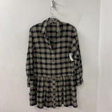 UNIQLO WOMEN'S DRESS cream black mix XS