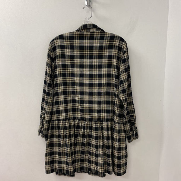 UNIQLO WOMEN'S DRESS cream black mix XS