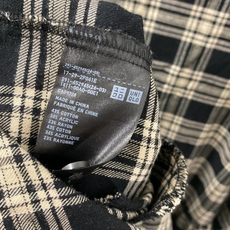 UNIQLO WOMEN'S DRESS cream black mix XS