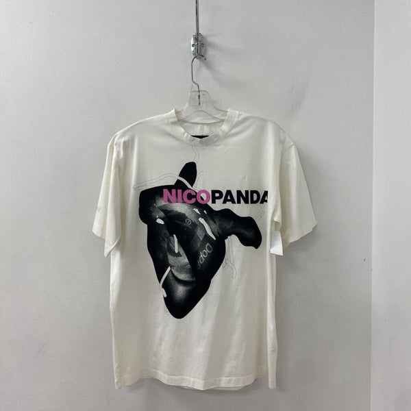 WOMEN'S T-SHIRT white black mix S
